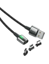 Hurtownia GSM - Kabel magnetyczny Baseus Zinc Kit micro USB / USB-C / Lightning 1.5/2A 2m (czarny) - BSU972BLK - {ean13} - Hurt