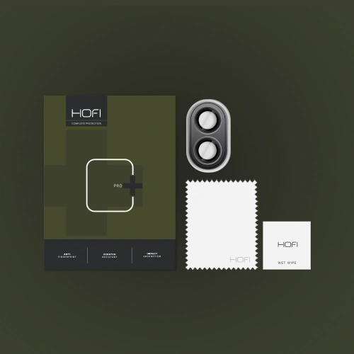 Szkło na obiektyw aparatu Hofi Camring Pro+ Apple iPhone 16 / 16 Plus Black - iPhone 16 Plus - Hofi