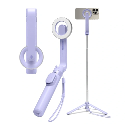 Kijek selfie Spigen S571W MagSafe Bluetooth Selfie Stick Tripod Lavender - Fotografia i filmowanie - Spigen
