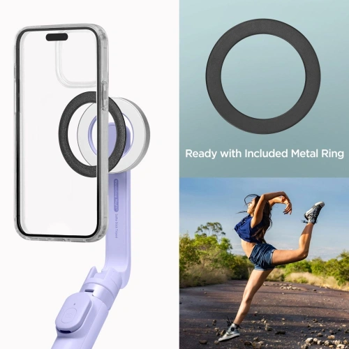 Kijek selfie Spigen S571W MagSafe Bluetooth Selfie Stick Tripod Lavender - Fotografia i filmowanie - Spigen