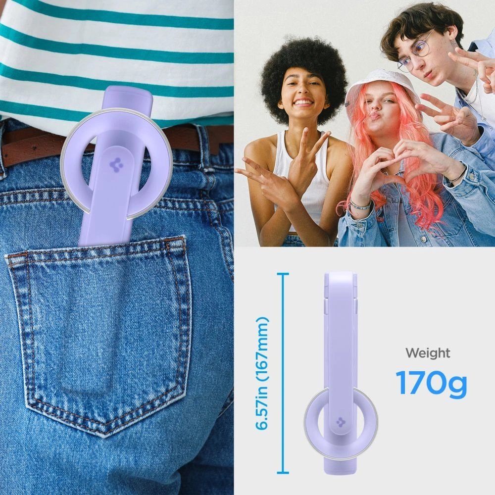 Wholesale Spigen S571W MagSafe Bluetooth Selfie Stick Tripod Lavender - SPN16343 - {ean13} - Hurt