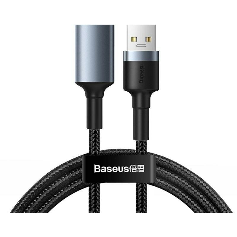 Baseus Distributor - 6953156214460 - BSU973BLKGRY - Baseus cafule Cable USB3.0 Male TO USB3.0 Female 2A 1m Dark gray - B2B homescreen