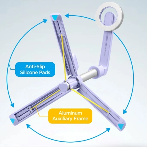 Kijek selfie Spigen S571W MagSafe Bluetooth Selfie Stick Tripod Lavender - Fotografia i filmowanie - Spigen