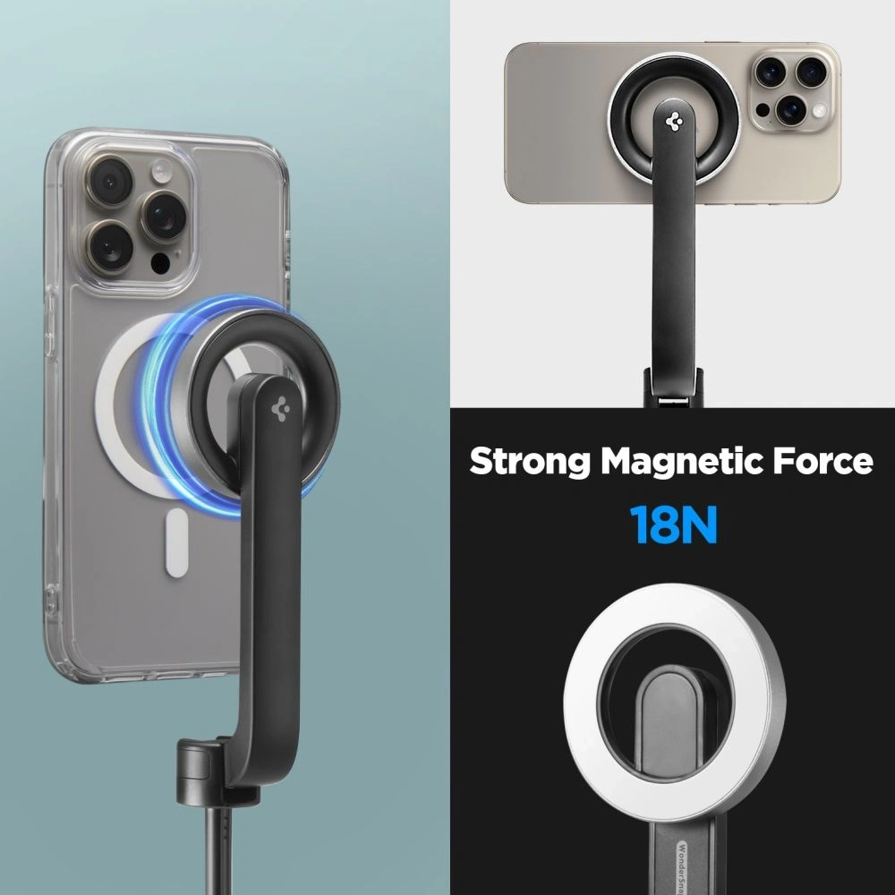 Hurtownia GSM - Spigen S580W MagSafe Bluetooth Szelfibot Hosszú Állvány Fekete - SPN16344 - {ean13} - Hurt