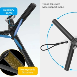 Kijek selfie Spigen S580W MagSafe Bluetooth Selfie Stick Long Tripod Black - Fotografia i filmowanie - Spigen