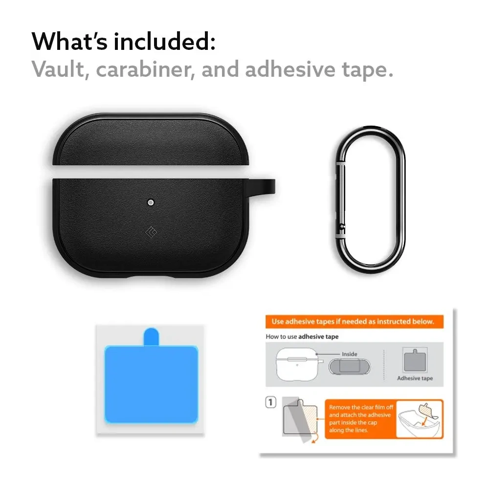 Hurtownia GSM - Caseology Vault Apple Airpods Pro 1 / 2 Matná černá - SPN16345 - {ean13} - Hurt