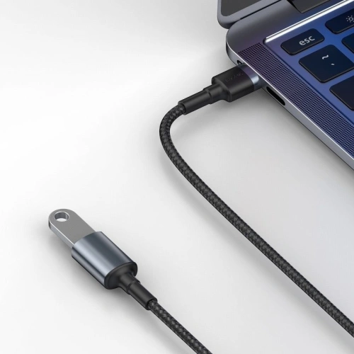 Kabel przedłużający USB 3.0 Baseus Cafule, 2A, 1m (czarno-szary)