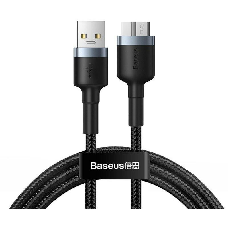 Baseus Distributor - 6953156214484 - BSU975BLKGRY - Baseus cafule Cable USB3.0 Male TO Micro-B 2A 1m Dark gray - B2B homescreen