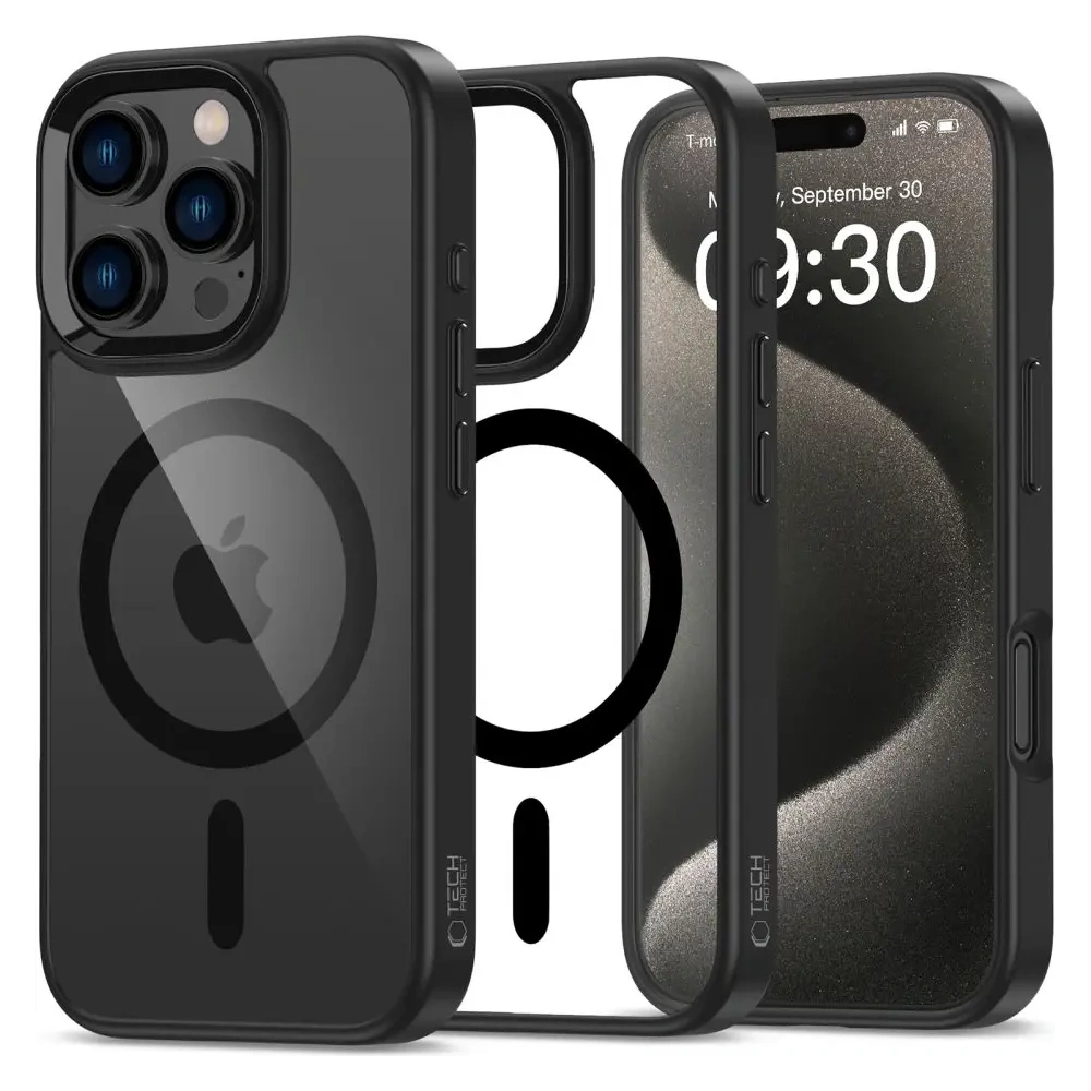 Wholesale Tech-Protect Magmat MagSafe Apple iPhone 16 Pro Max Black/Clear - THP3105 - {ean13} - Hurt