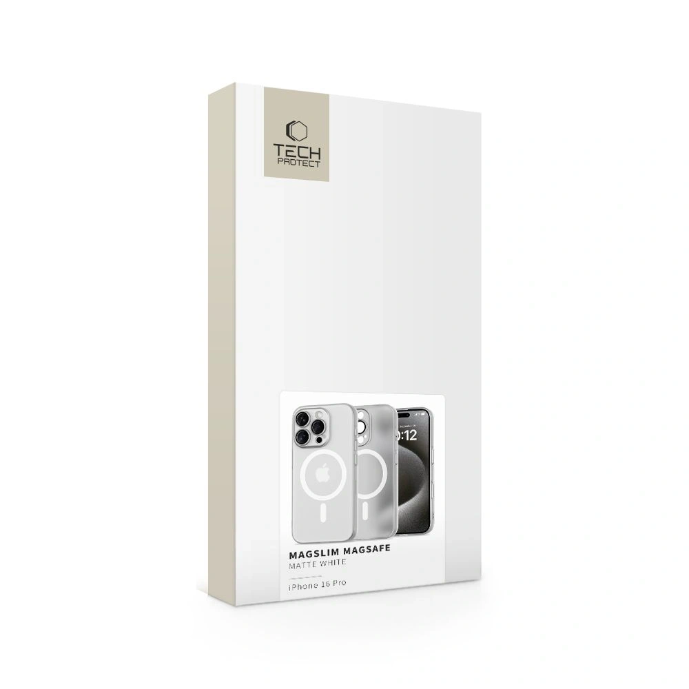 Tech-Protect Magslim MagSafe Apple iPhone 16 Pro Mate/Alb - iPhone 16 Pro - Tech-Protect