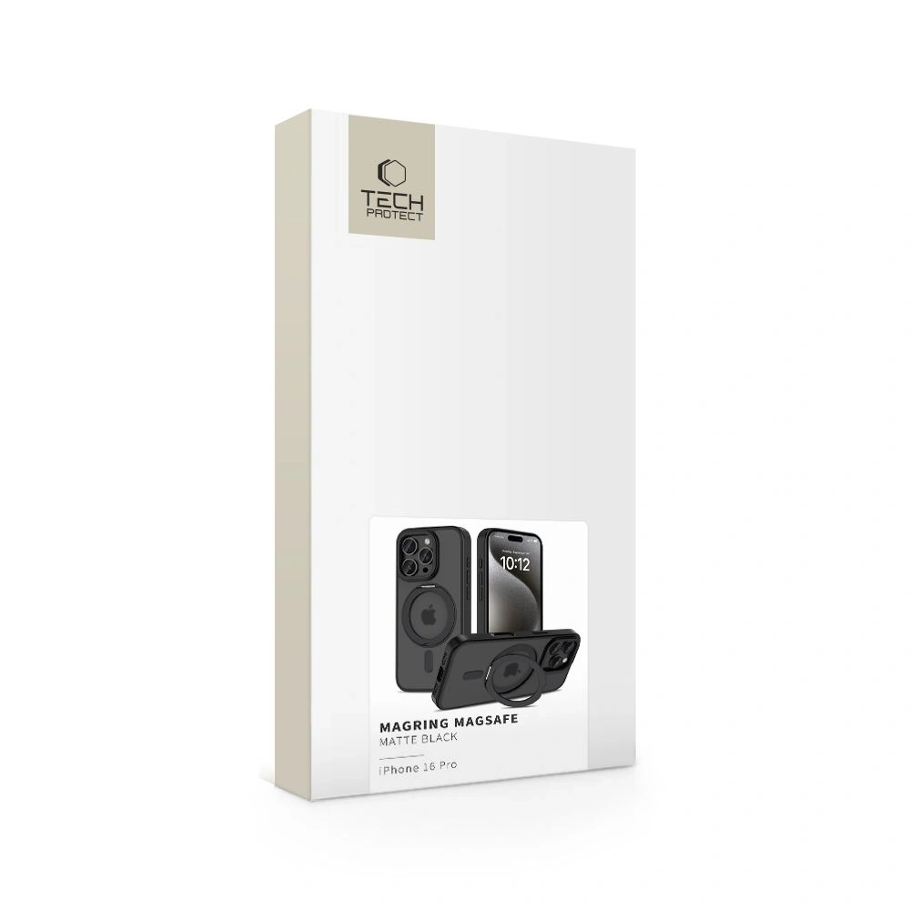 Etui Tech-Protect Magring MagSafe Apple iPhone 16 Pro Matte Black - iPhone 16 Pro - Tech-Protect
