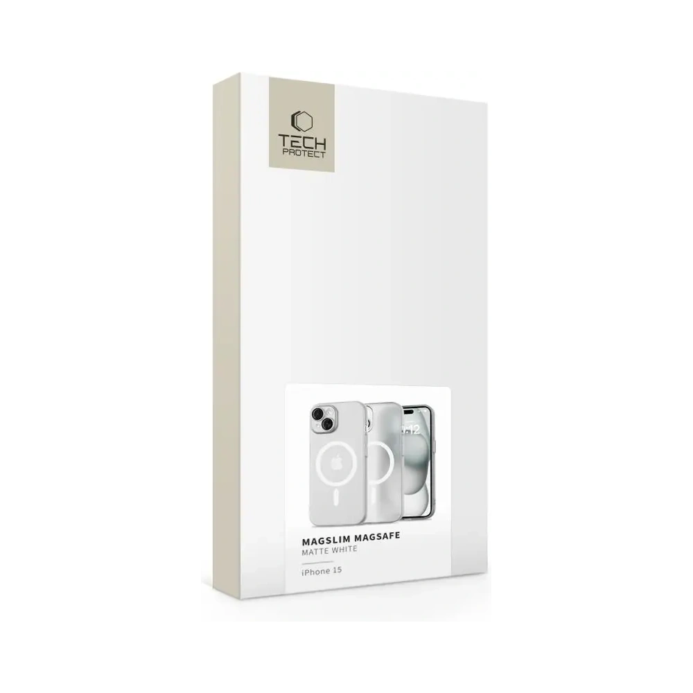 Hurtownia GSM - Tech-Protect Magslim MagSafe Apple iPhone 15 Matná/Bílá - THP3115 - {ean13} - Hurt