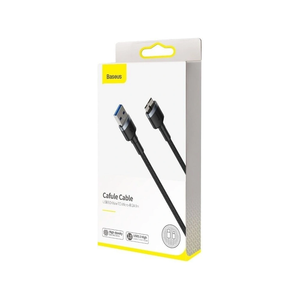 Hurtownia GSM - Kabel USB 3.0 do micro USB 3.0 Baseus Cafule, 2A, 1m (czarno-szary) - BSU975BLKGRY - {ean13} - Hurt