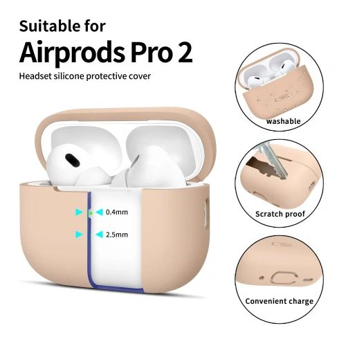 Etui Tech-Protect Silicone Apple Airpods Pro 1 / 2 Caffe Latte - AirPods Pro (2. generacji) - Tech-Protect