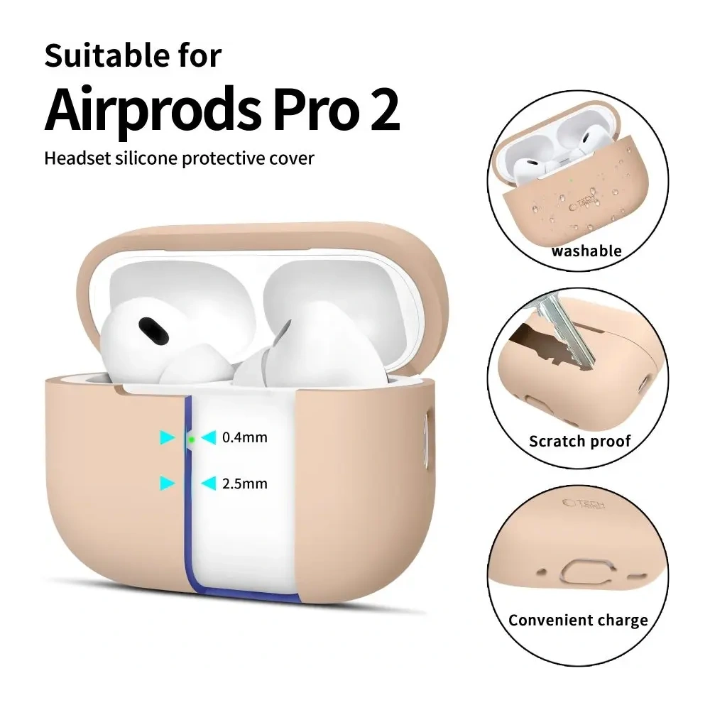 Hurtownia GSM - Tech-Protect Silikonové Apple Airpods Pro 1 / 2 Caffe Latte - THP3123 - {ean13} - Hurt