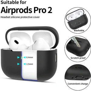 Hurtownia GSM - Tech-Protect Silikonové Apple Airpods Pro 1 / 2 Černé - THP3124 - {ean13} - Hurt