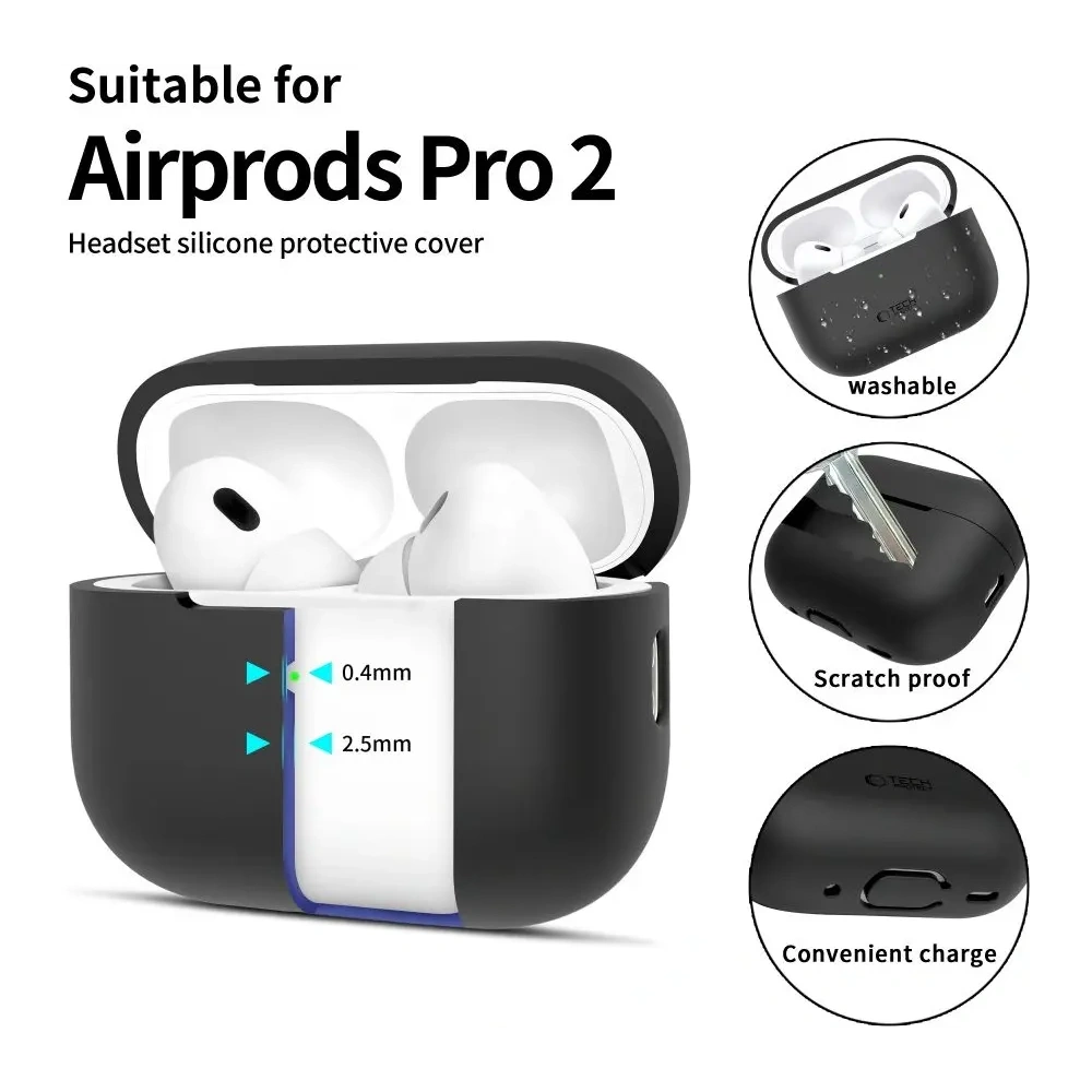 Hurtownia GSM - Tech-Protect Silikonové Apple Airpods Pro 1 / 2 Černé - THP3124 - {ean13} - Hurt