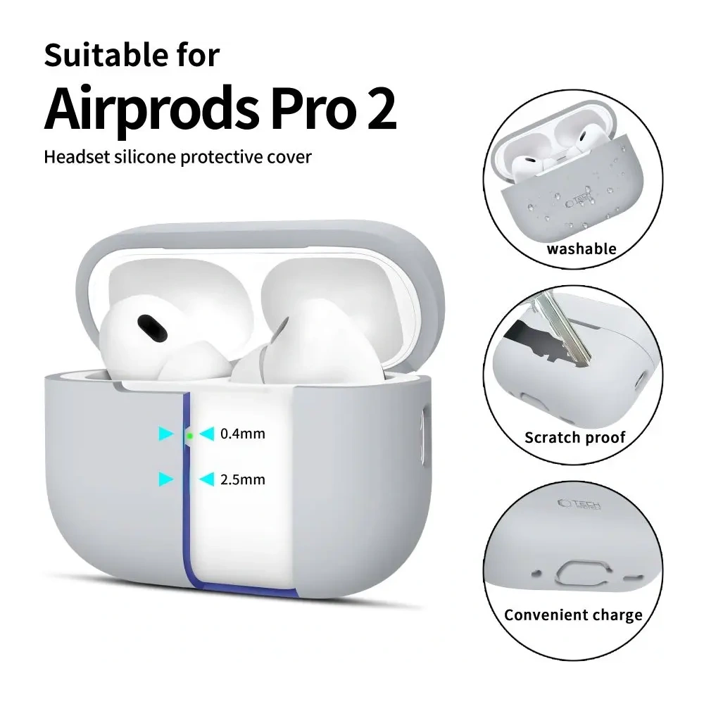 Hurtownia GSM - Tech-Protect Szilikon Apple Airpods Pro 1 / 2 Kréta Szürke - THP3126 - {ean13} - Hurt