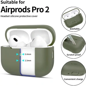 Hurtownia GSM - Tech-Protect Silikonové Apple Airpods Pro 1 / 2 Olivově zelené - THP3128 - {ean13} - Hurt