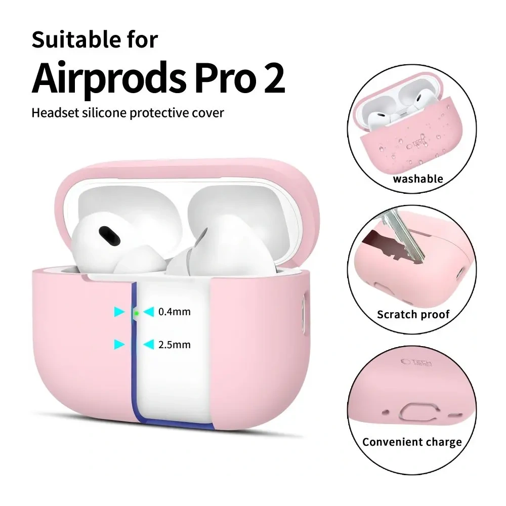 Hurtownia GSM - Tech-Protect Silikonové Apple Airpods Pro 1 / 2 Prašná Růžová - THP3129 - {ean13} - Hurt