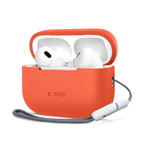 Etui Tech-Protect Silicone Apple Airpods Pro 1 / 2 Neon Orange - AirPods Pro (2. generacji) - Tech-Protect