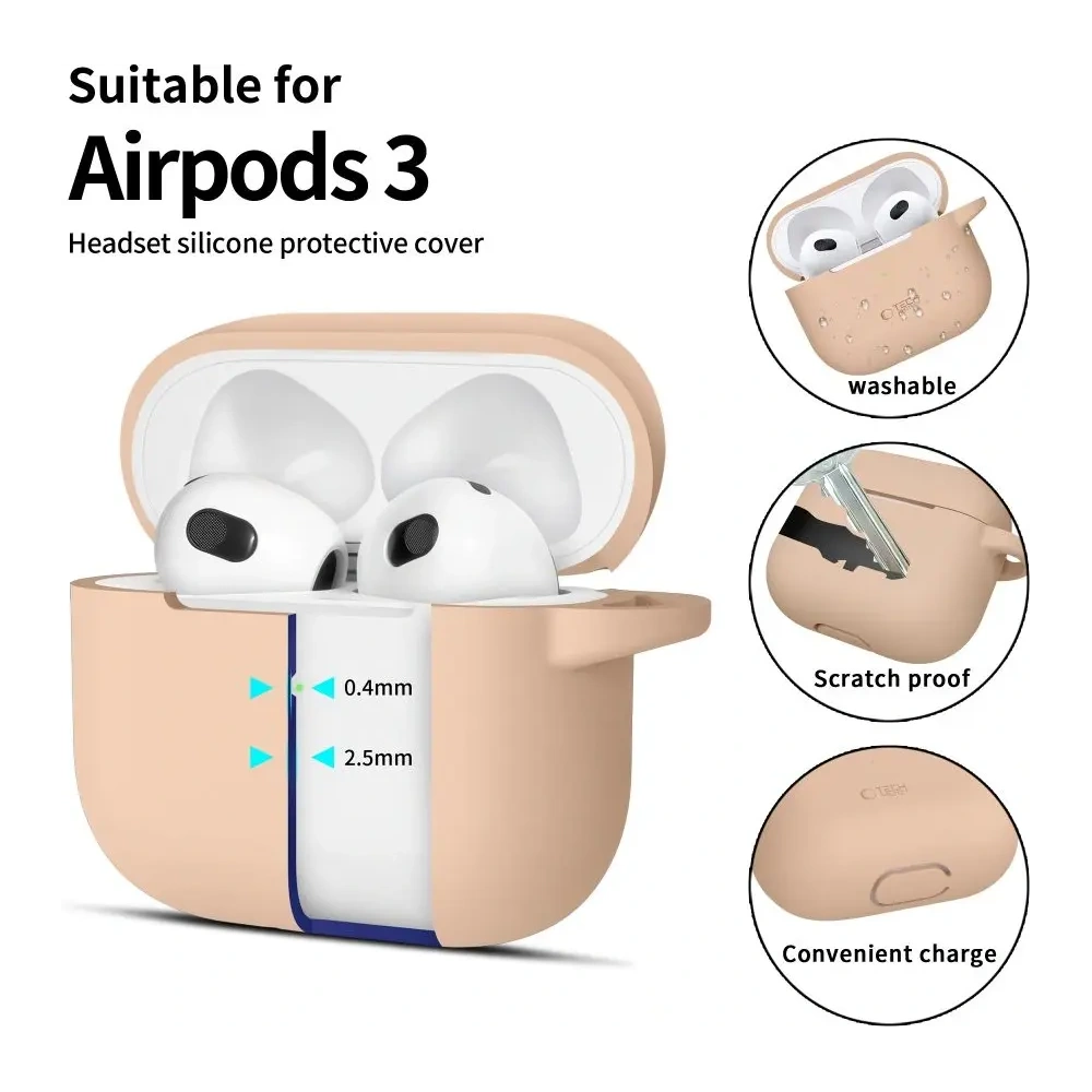 Hurtownia GSM - Tech-Protect Silikonový háček pro Apple Airpods 3 Caffe Latte - THP3131 - {ean13} - Hurt