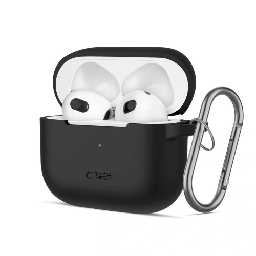Etui Tech-Protect Silicone Hook Apple Airpods 3 Black - AirPods (3. generacji) - Tech-Protect