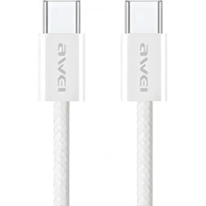 Hurtownia GSM - AWEI CL-219T USB-C / USB-C kabel 60W 1m kompatibilní s iPhone 15 bílý - AWEI219 - {ean13} - Hurt