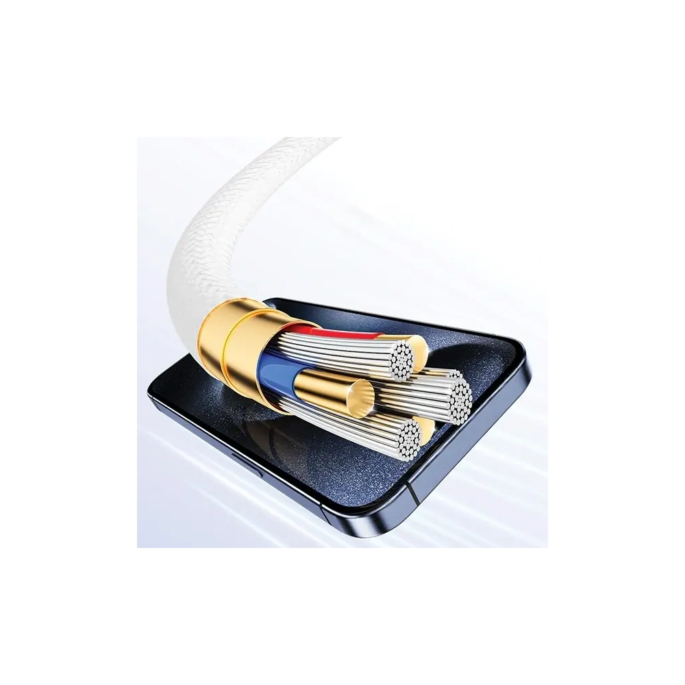 Hurtownia GSM - AWEI CL-219T USB-C / USB-C kabel 60W 1m kompatibilní s iPhone 15 bílý - AWEI219 - {ean13} - Hurt