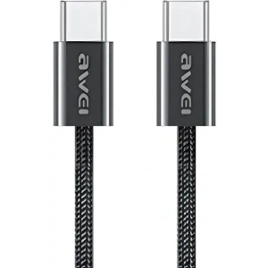 Hurtownia GSM - AWEI CL-219T USB-C / USB-C kabel 60W 1m kompatibilní s iPhone 15 černý - AWEI220 - {ean13} - Hurt