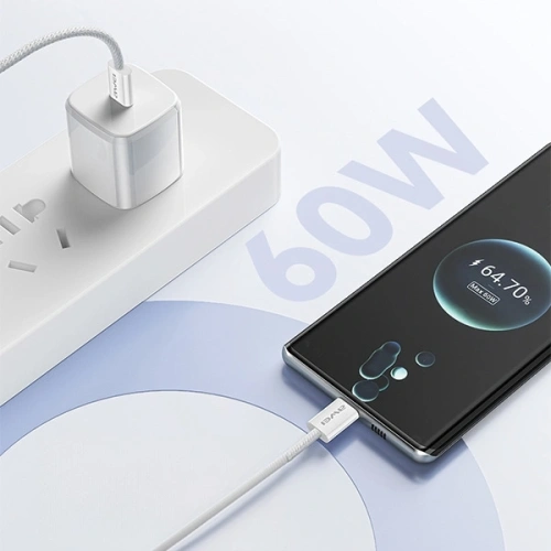 Kabel AWEI CL-219T USB-C / USB-C 60W 1m kompatybilny z iPhone 15 czarny - USB-C - USB-C - Awei