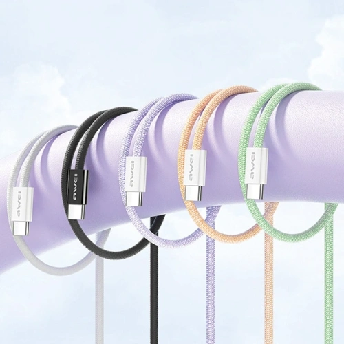 Kabel AWEI CL-219T USB-C / USB-C 60W 1m kompatybilny z iPhone 15 czarny - USB-C - USB-C - Awei