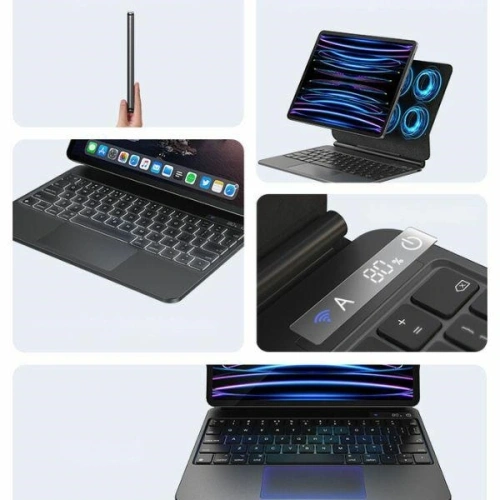 Etui z klawiaturą USAMS Miaoke Series Apple iPad Air 10.9 (4. i 5. gen) / iPad Pro 11 (1., 2. i 3. gen) czarny - iPad Pro 11" 2021 (3. generacji) - Usams