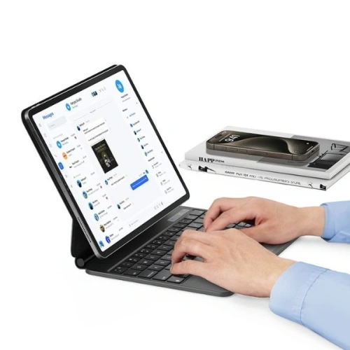 Etui z klawiaturą USAMS Miaoke Series Apple iPad Pro 12.9 2018/2020/2021/2022 (3., 4., 5. i 6. gen) czarny - iPad Pro 12.9" 2022 (6. generacji) - Usams