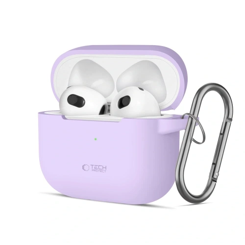 Etui Tech-Protect Silicone Hook Apple Airpods 3 Lavender - AirPods (3. generacji) - Tech-Protect