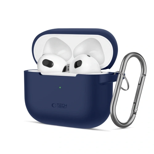 Etui Tech-Protect Silicone Hook Apple Airpods 3 Navy Blue - AirPods (3. generacji) - Tech-Protect