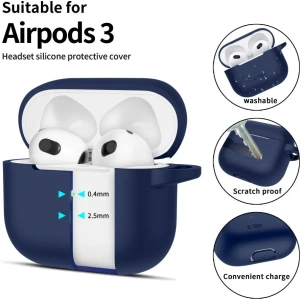 Hurtownia GSM - Tech-Protect Silikonový háček pro Apple Airpods 3 námořnická modř - THP3135 - {ean13} - Hurt