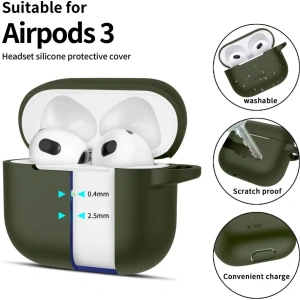 Hurtownia GSM - Tech-Protect Silikonový háček pro Apple Airpods 3 olivově zelený - THP3136 - {ean13} - Hurt