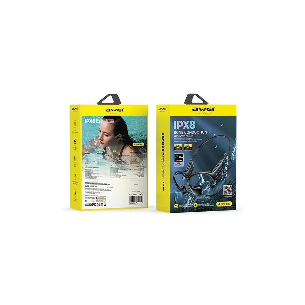 Hurtownia GSM - Căști wireless cu conducție osoasă AWEI A899BL, negre. - AWEI223 - {ean13} - Hurt