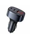 Ładowarka samochodowa USAMS C42 USB-A, 2xUSB-C 100W Fast Charge czarny - Samochodowe - Usams