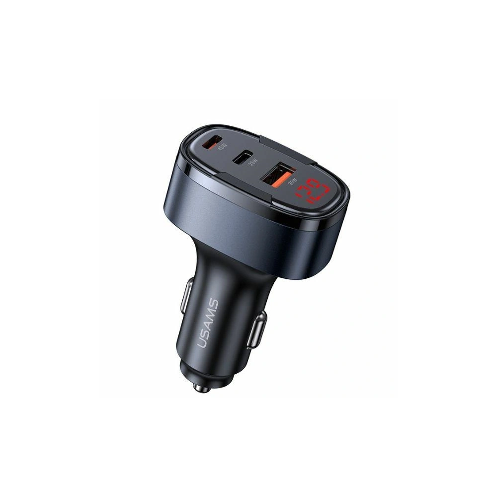 Hurtownia GSM - Încărcător auto USAMS C42 USB-A, 2xUSB-C 100W Încărcare rapidă, negru - USA1183 - {ean13} - Hurt