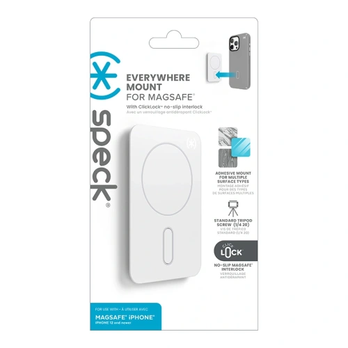 Speck Everywhere Mount + ClickLock - Uchwyt magnetyczny MagSafe (biały) - !ZAIMPORTOWANE - Speck