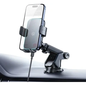 Hurtownia GSM - Suport auto pentru parbriz/cockpit USAMS cu încărcător wireless de 15W, negru - USA1188 - {ean13} - Hurt