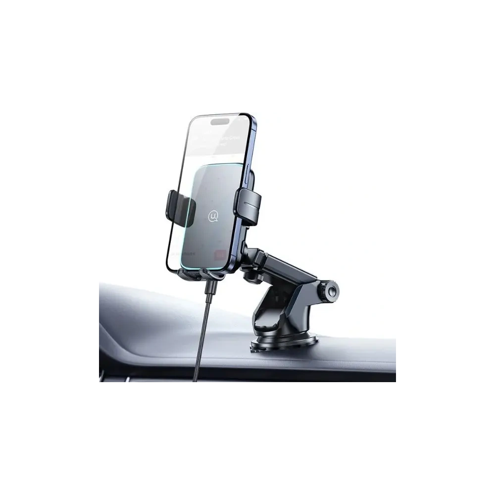 Wholesale USAMS windshield/cockpit car mount with 15W wireless charger black - USA1188 - {ean13} - Hurt