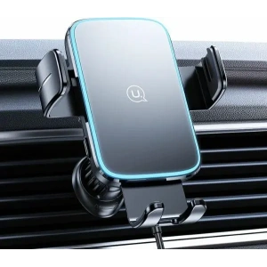 Hurtownia GSM - Suport pentru grila mașinii USAMS cu încărcător wireless de 15W, negru - USA1189 - {ean13} - Hurt