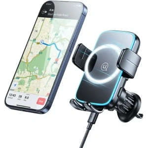 Hurtownia GSM - Suport pentru grila mașinii USAMS cu încărcător wireless de 15W, negru - USA1189 - {ean13} - Hurt