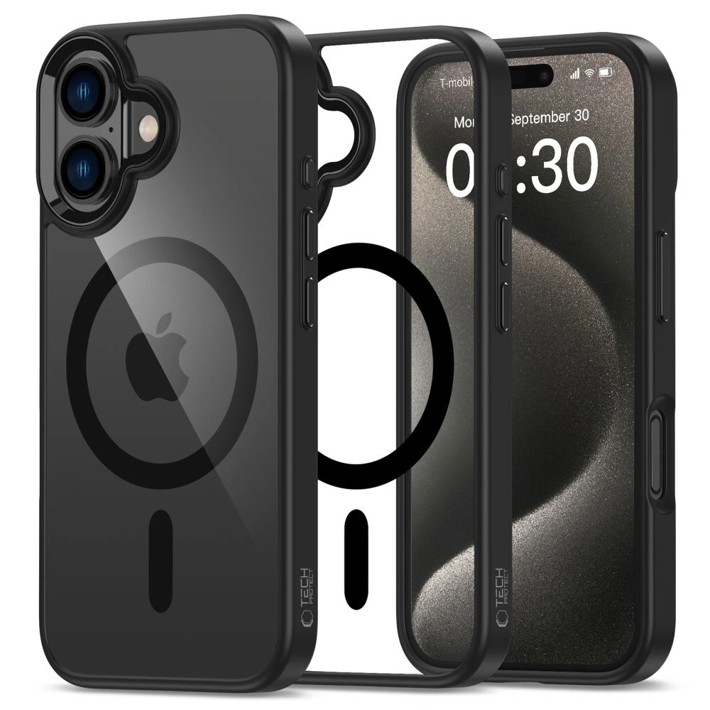 Hurtownia GSM - Tech-Protect Magmat MagSafe Apple iPhone 16 Plus Negru/Transparent - THP3140 - {ean13} - Hurt