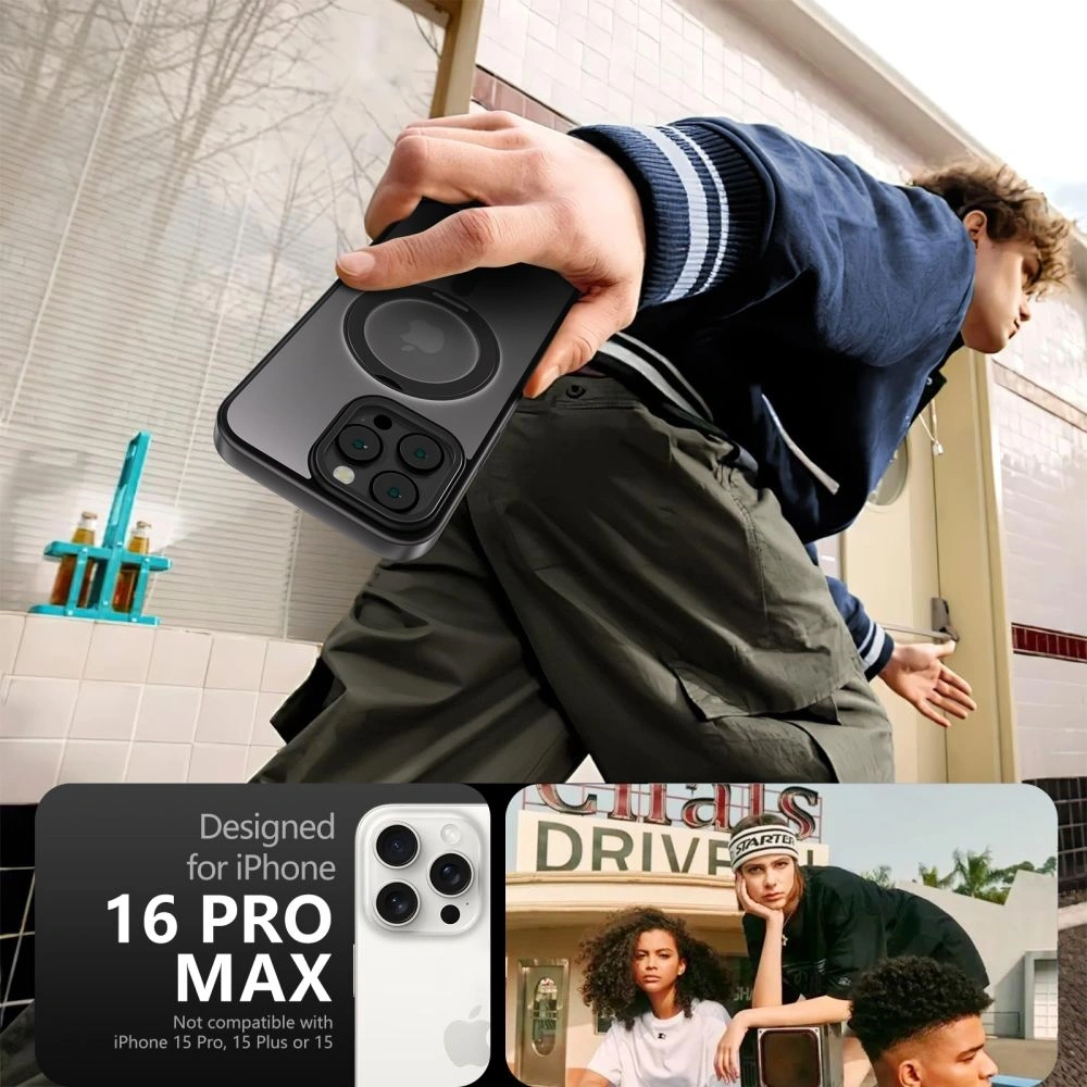 Hurtownia GSM - Tech-Protect Magring MagSafe Apple iPhone 16 Pro Max Matt Fekete - THP3141 - {ean13} - Hurt