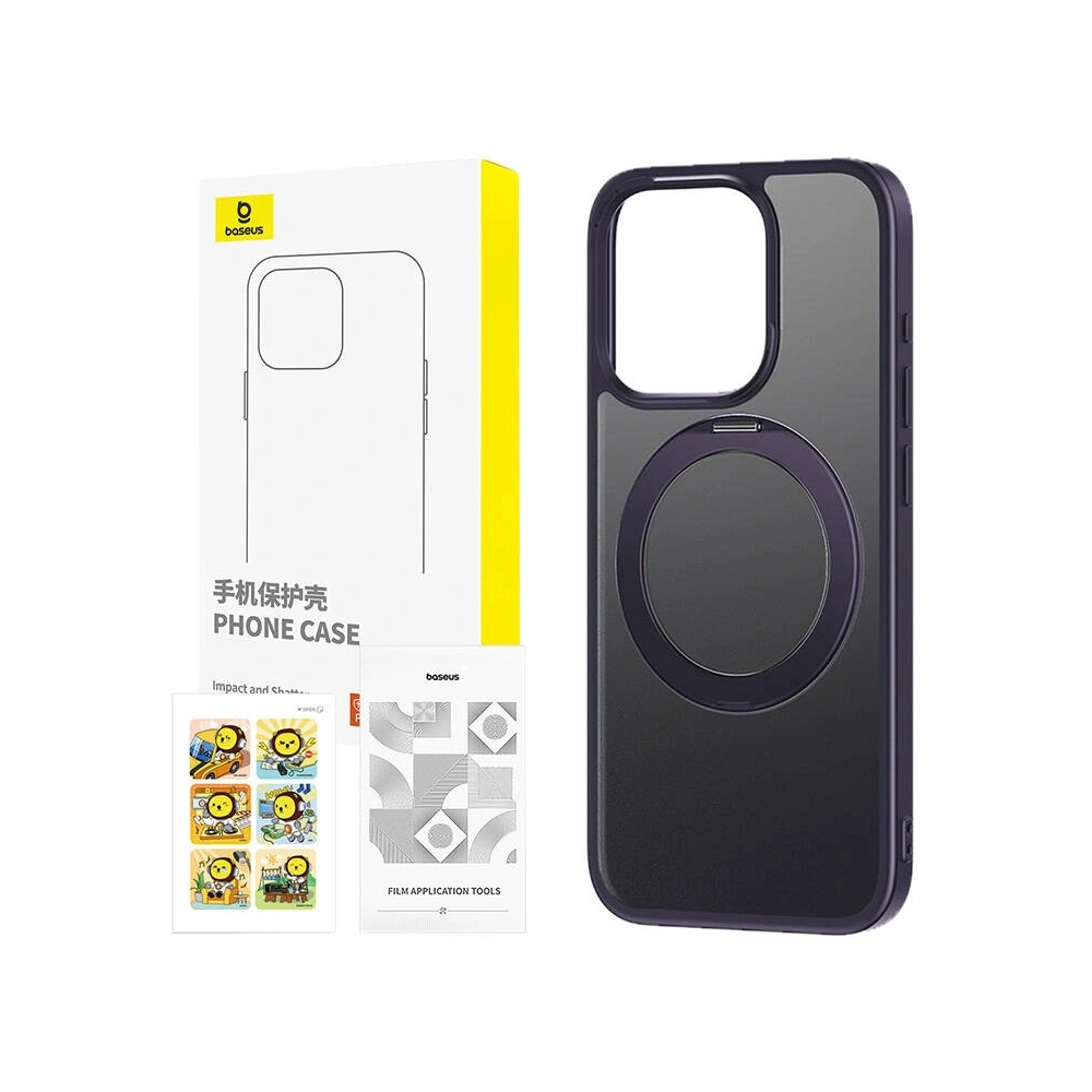 Hurtownia GSM - Pouzdro + tvrzené sklo set Baseus SkyRing 360° Apple iPhone 14 Pro (fialové) - BSU8835 - {ean13} - Hurt