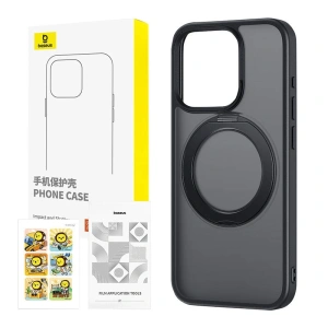 Hurtownia GSM - Hülle + gehärtetes Glasset Baseus SkyRing 360° Apple iPhone 15 (schwarz) - BSU8836 - {ean13} - Hurt